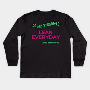 TACO Tuesday, Lean Everyday Kids Long Sleeve T-Shirt